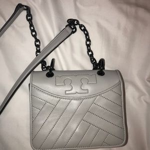 Tory Burch crossbody satchel gray